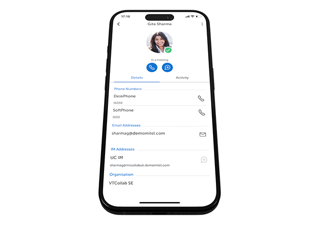 MiCollab Key Feature Image 4 - Team Contacts 650x460
