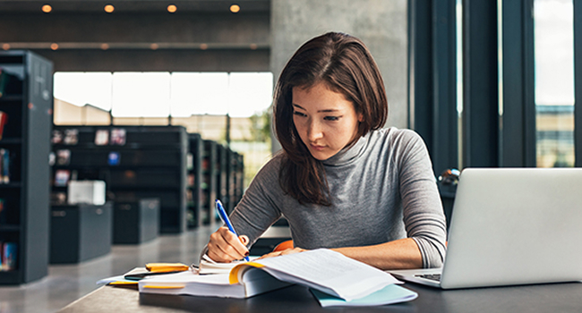 woman working
