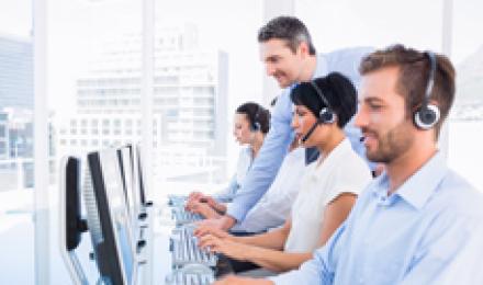 Contact Center Agents working